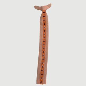 Diolen Vintage Swedish Men Tie Folk Costume Pink Orange 1960-1970 Handmade Wool